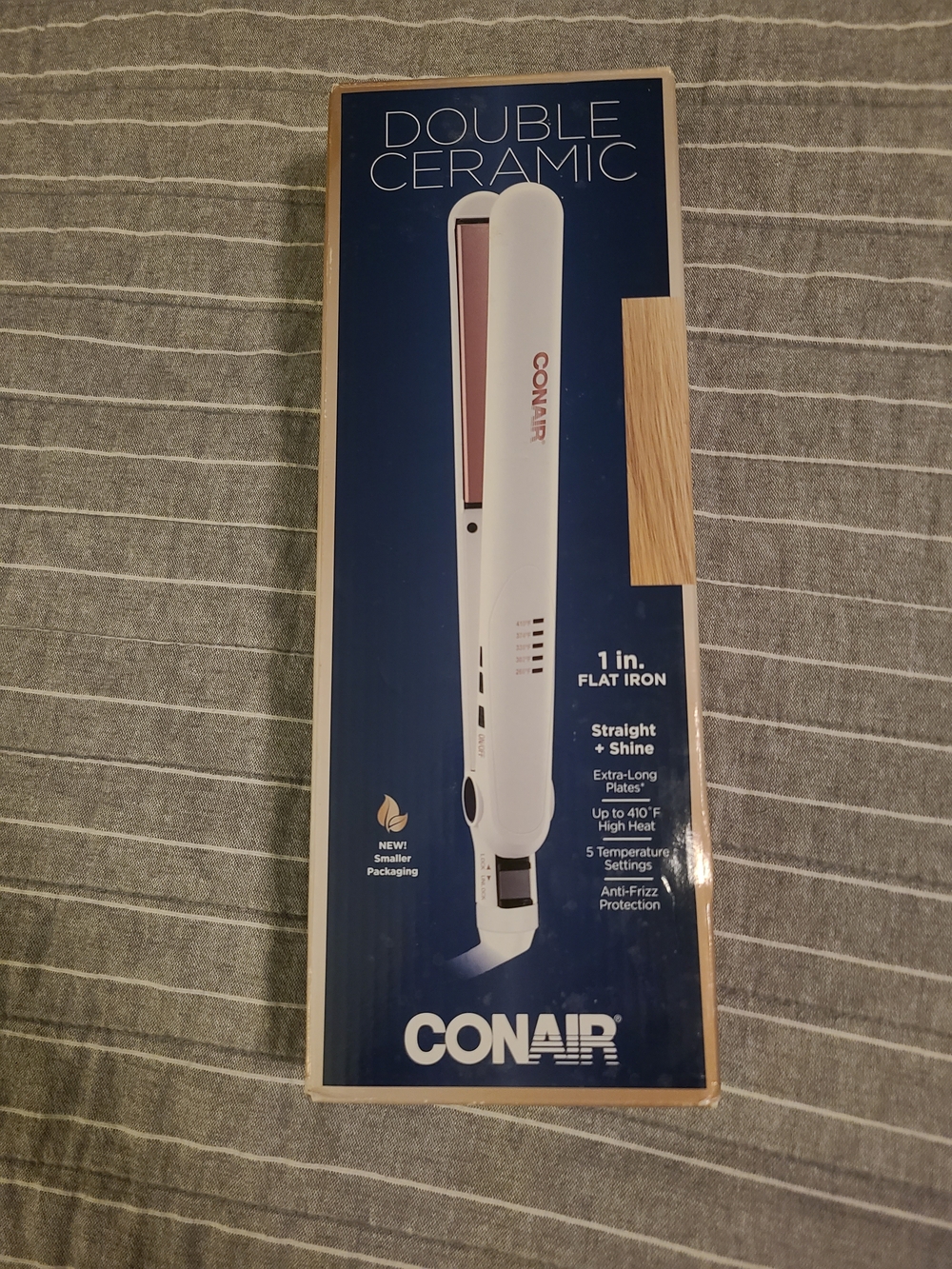 Conair 1-Inch Double Ceramic Flat Iron - White